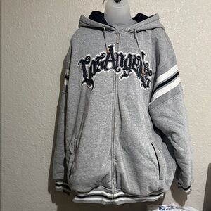 Gray “Los Angeles” Hoodie Jacket